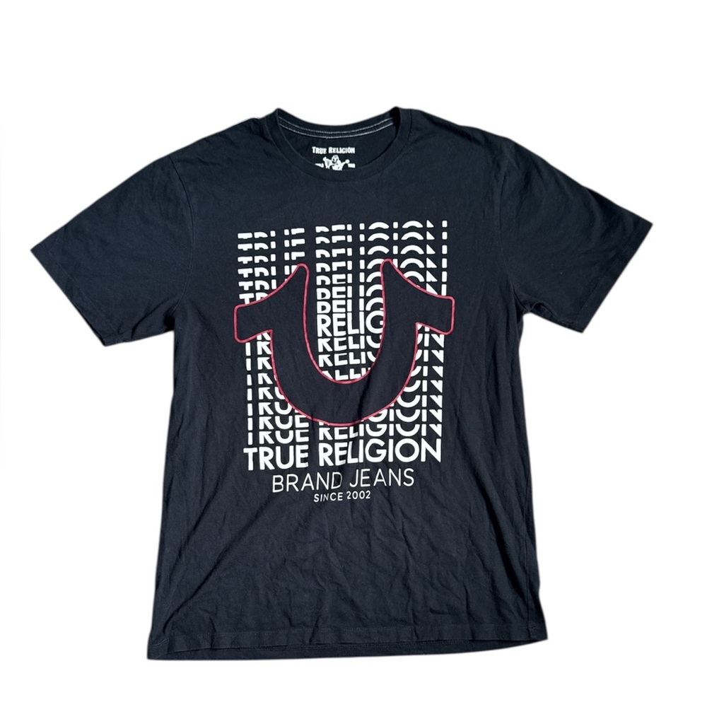 True Religion Black Graphic T-Shirt for Men